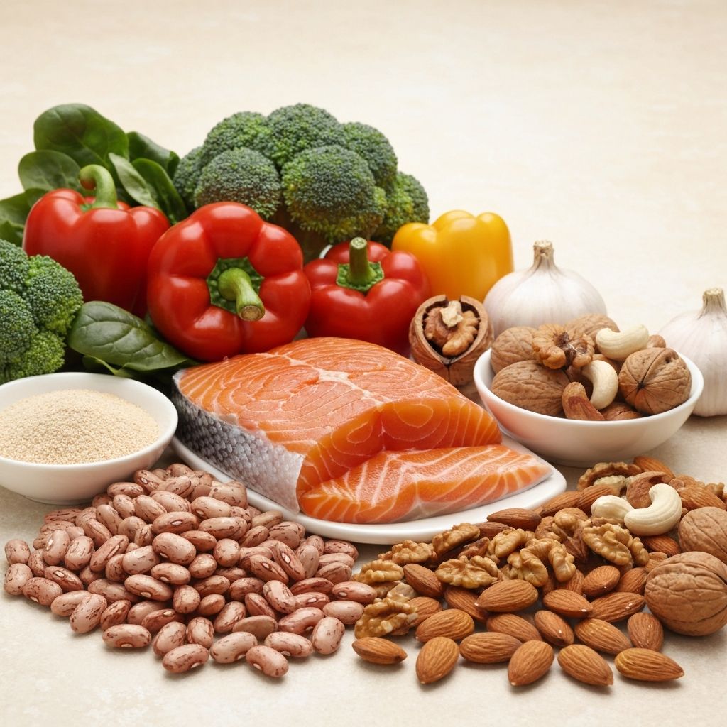 Healthy fats from salmon and nuts